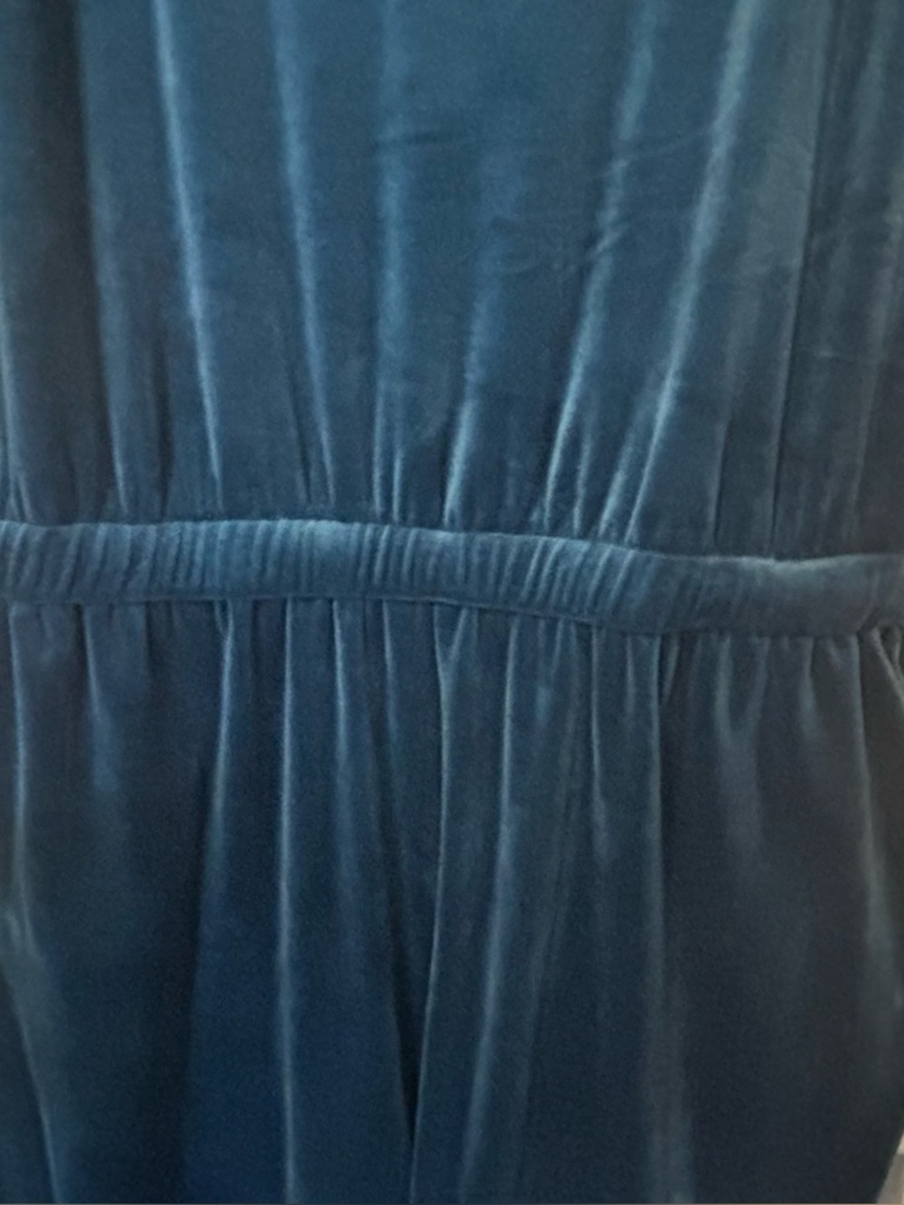 Anthropologie Velvet Jumpsuit in Teal Blue - Picture 6 of 12